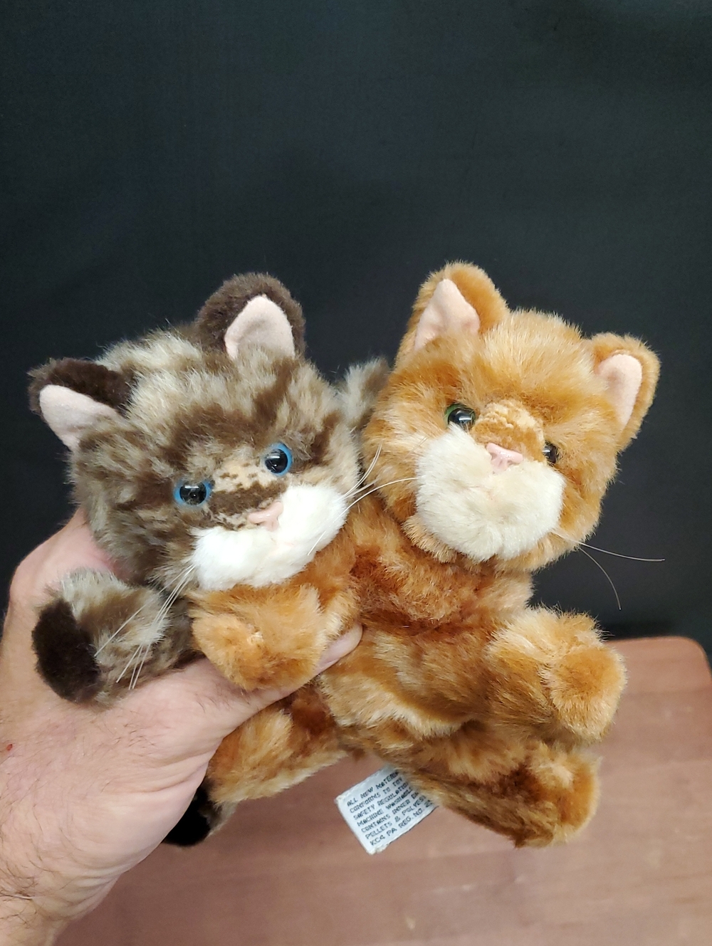 Vintage Russ Berrie & Co  "Whiskers" Pair of Kitten Plush